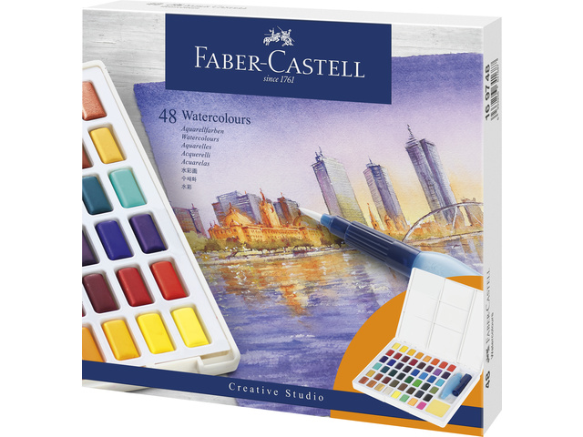 Faber-Castell aquarelverf - tablet - box met palet