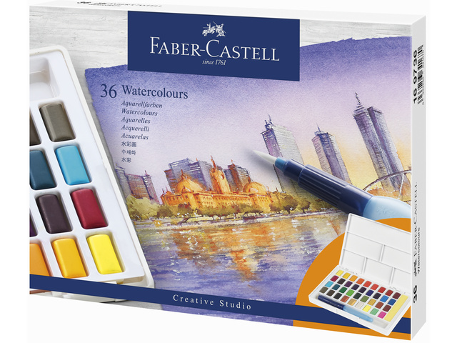 Faber-Castell aquarelverf - tablet - box met palet
